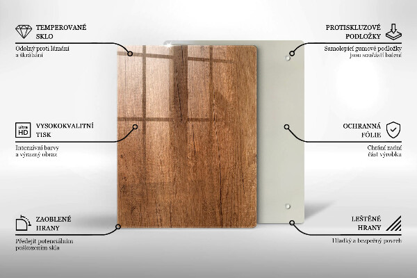 Induction hob protector Wood texture