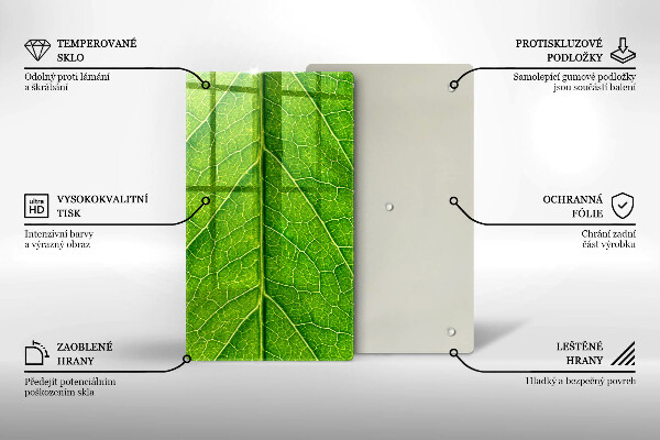 Induction hob protector Leaf lines nature