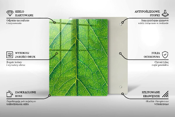 Induction hob protector Leaf lines nature
