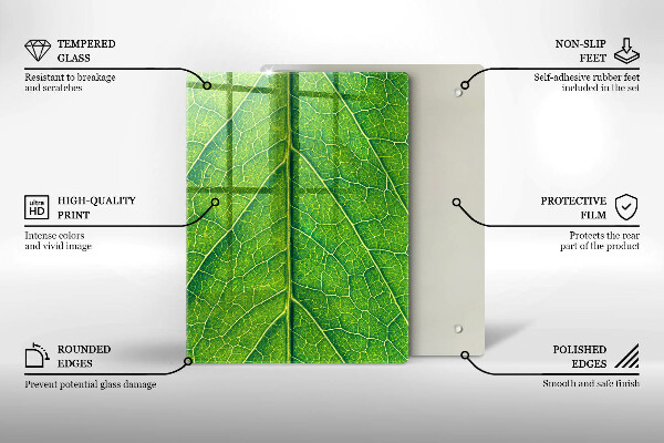 Induction hob protector Leaf lines nature