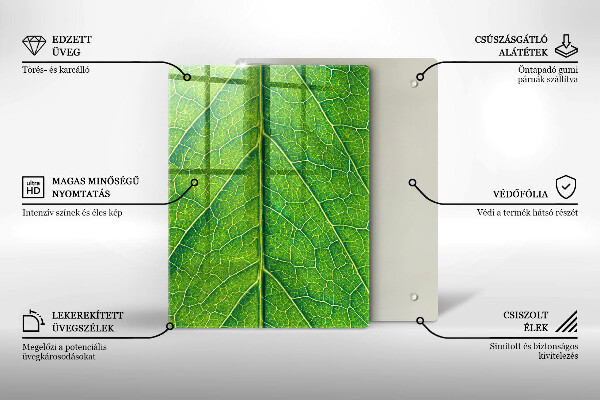 Induction hob protector Leaf lines nature