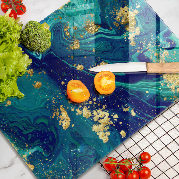 Induction hob protector Abstraction with gold