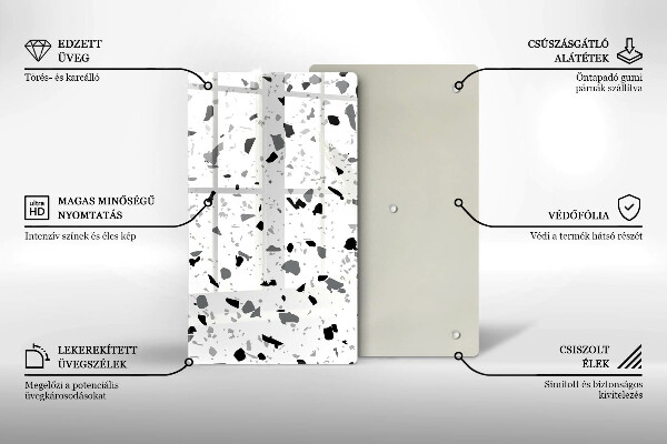 Induction hob protector Decorative stone gres