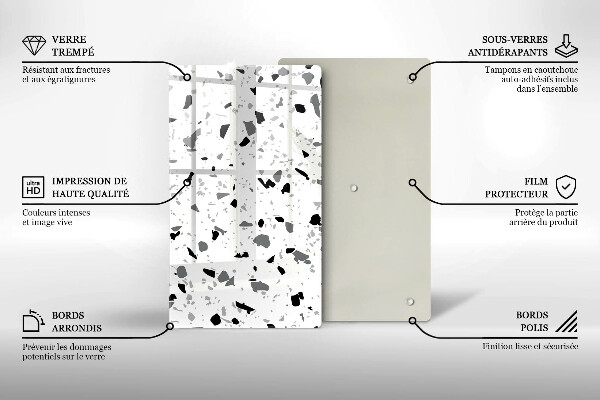 Induction hob protector Decorative stone gres