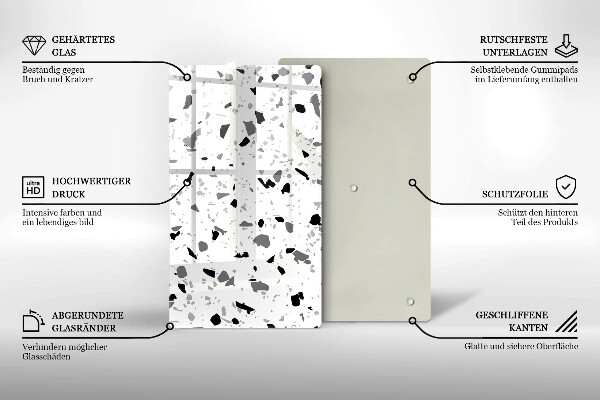 Induction hob protector Decorative stone gres