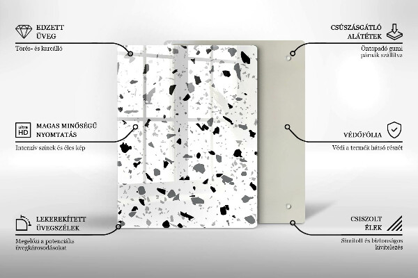 Induction hob protector Decorative stone gres