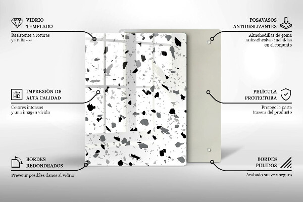 Induction hob protector Decorative stone gres