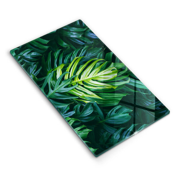 Induction hob protector Monstera wild leaves