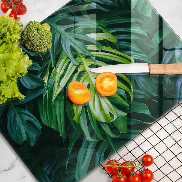 Induction hob protector Monstera wild leaves