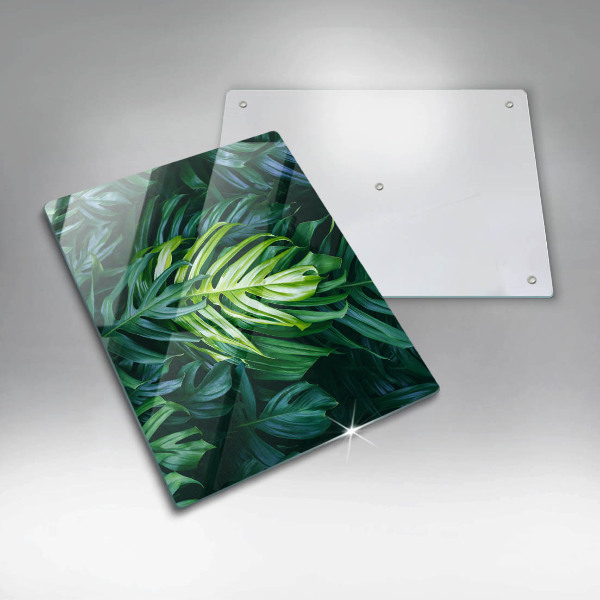 Induction hob protector Monstera wild leaves
