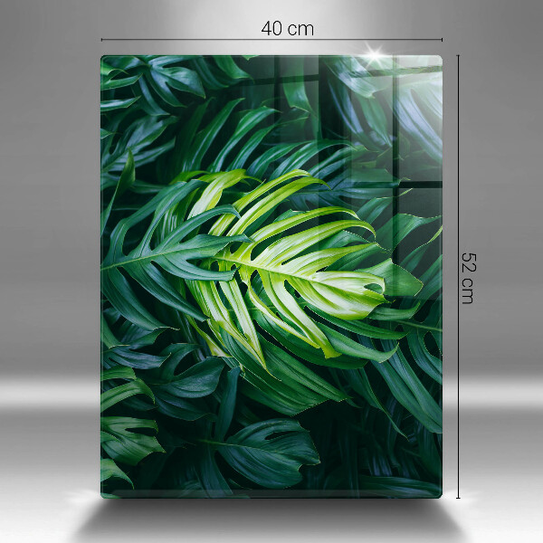 Induction hob protector Monstera wild leaves