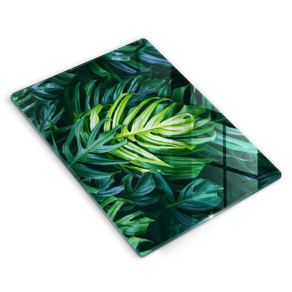 Induction hob protector Monstera wild leaves