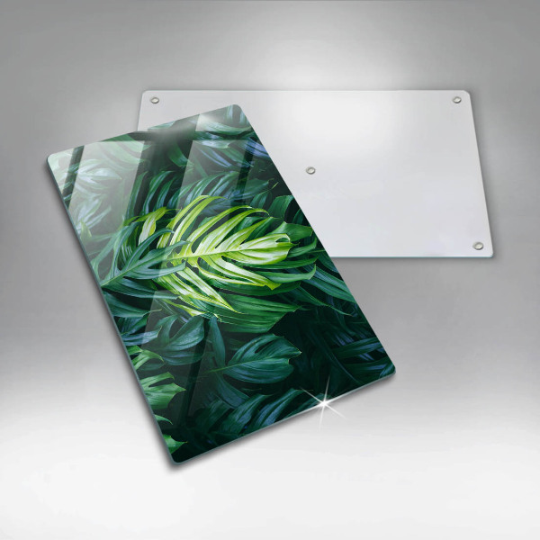 Induction hob protector Monstera wild leaves