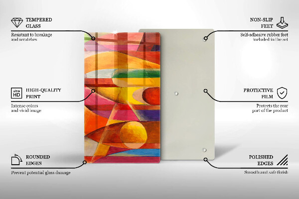 Induction hob protector Colorful abstraction