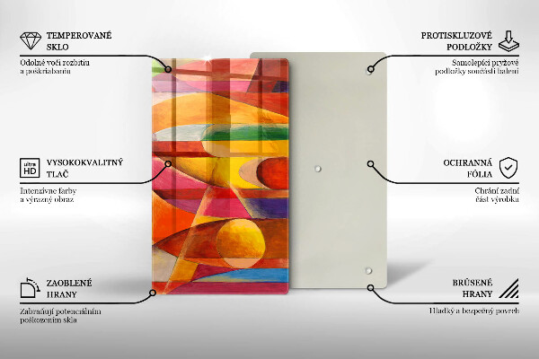Induction hob protector Colorful abstraction