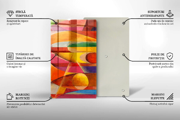 Induction hob protector Colorful abstraction