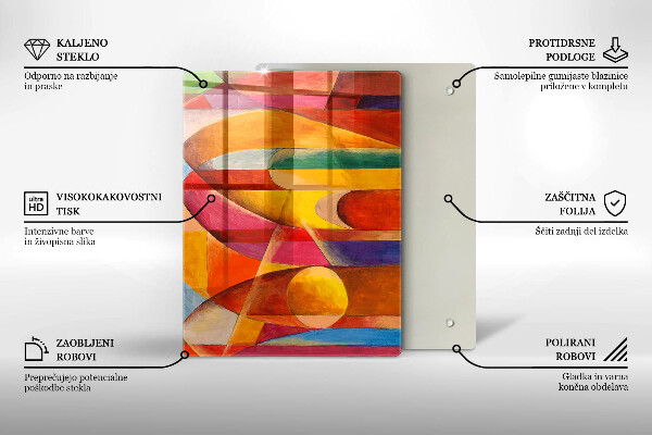 Induction hob protector Colorful abstraction