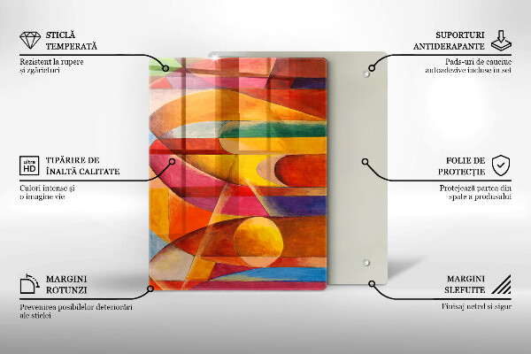 Induction hob protector Colorful abstraction