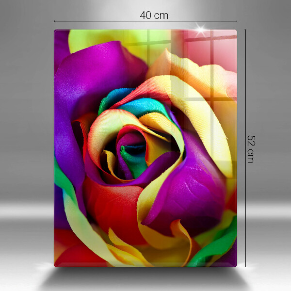 Induction hob protector Colorful rose petals