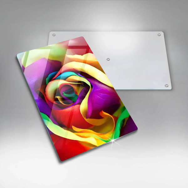 Induction hob protector Colorful rose petals