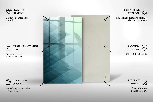 Induction hob protector Abstract mountains