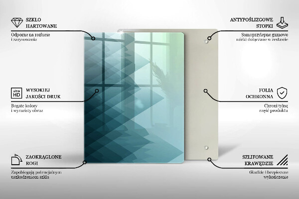 Induction hob protector Abstract mountains