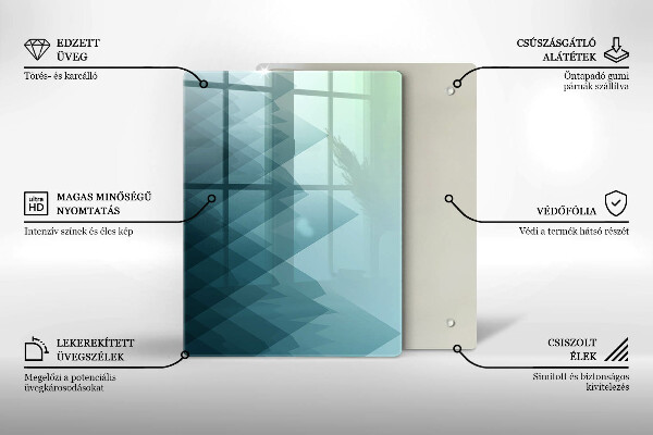 Induction hob protector Abstract mountains