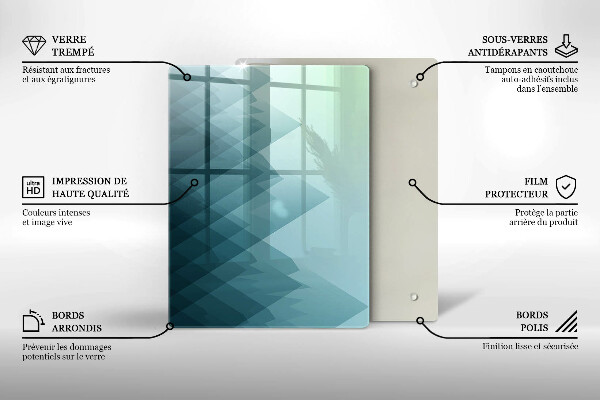 Induction hob protector Abstract mountains