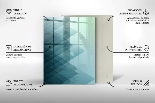 Induction hob protector Abstract mountains