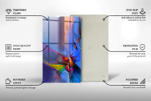 Induction hob protector Painted abstraction