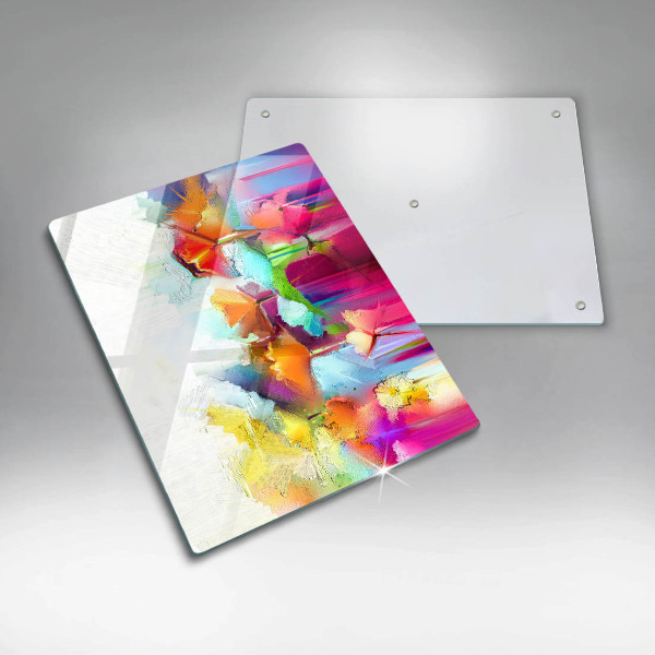 Induction hob protector Flowers painted with paints