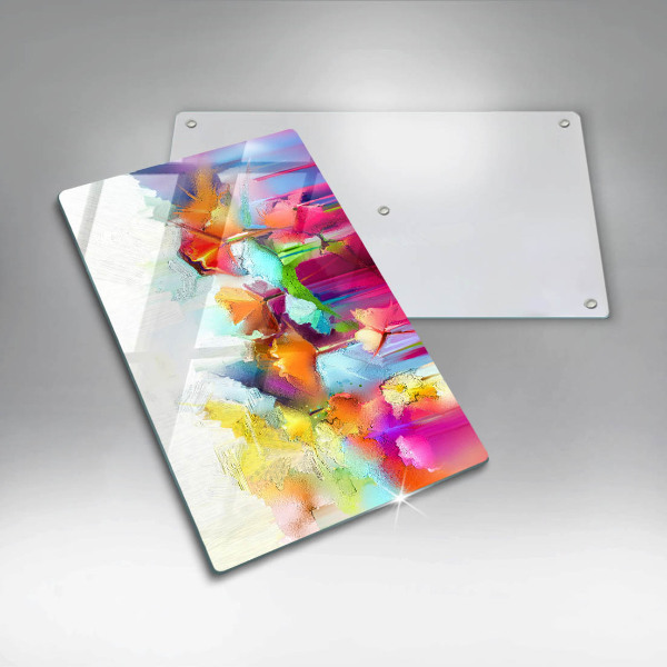 Induction hob protector Flowers painted with paints