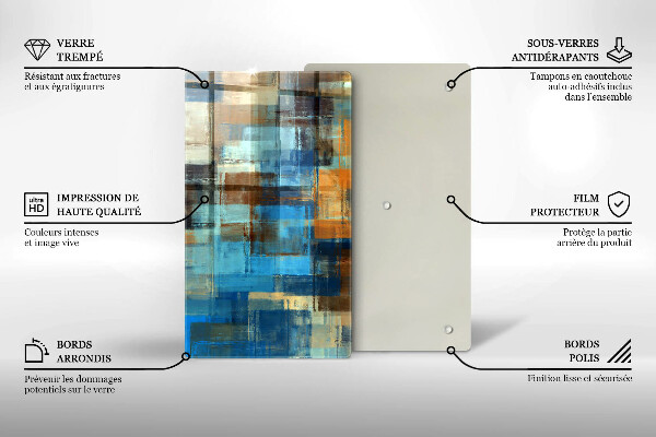 Induction hob protector Painted background