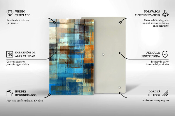 Induction hob protector Painted background