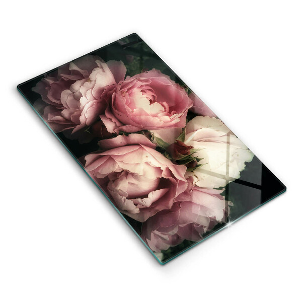 Kitchen countertop cover Peony flowers