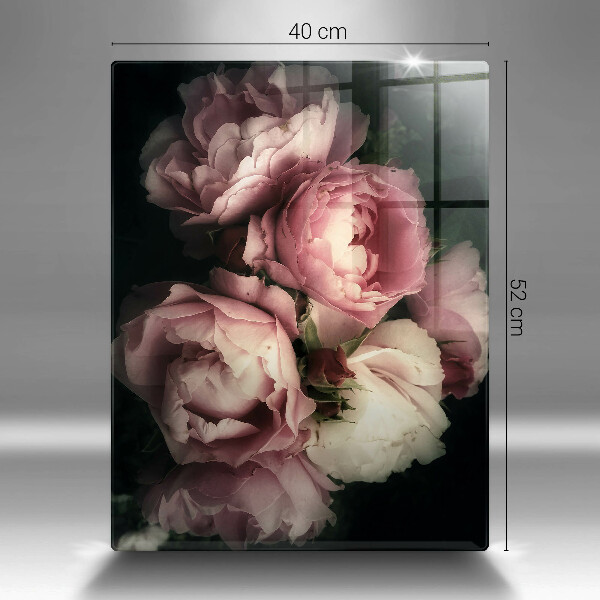 Kitchen countertop cover Peony flowers