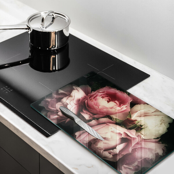 Kitchen countertop cover Peony flowers