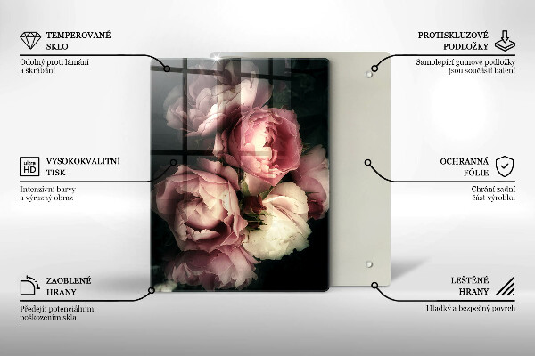 Kitchen countertop cover Peony flowers