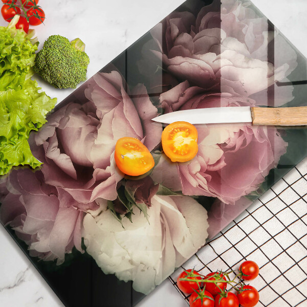 Kitchen countertop cover Peony flowers