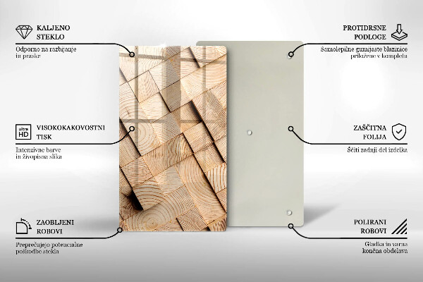 Kitchen countertop cover Wooden squares