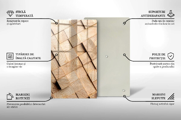 Kitchen countertop cover Wooden squares