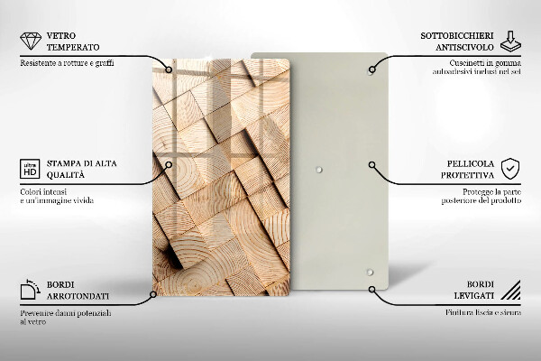 Kitchen countertop cover Wooden squares