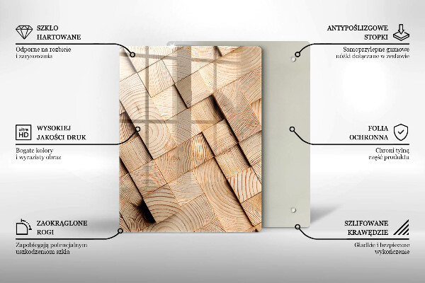 Kitchen countertop cover Wooden squares