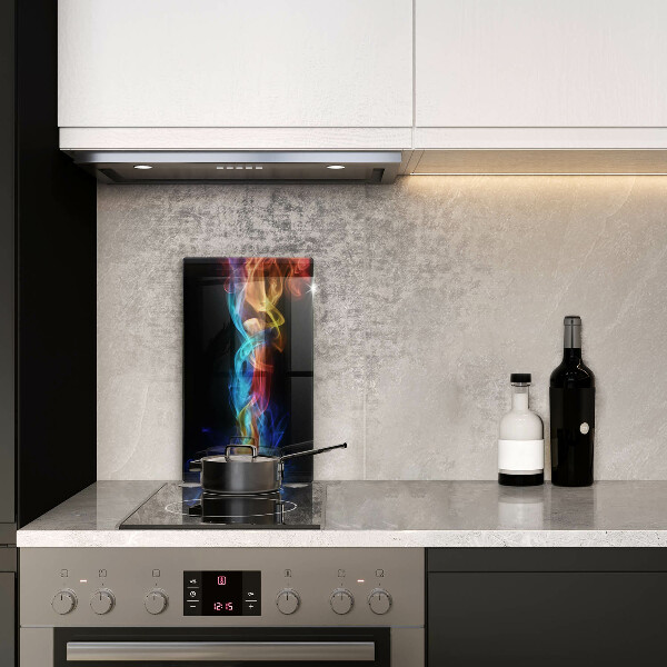 Induction hob protector Colorful smoke