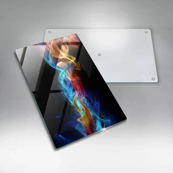 Induction hob protector Colorful smoke