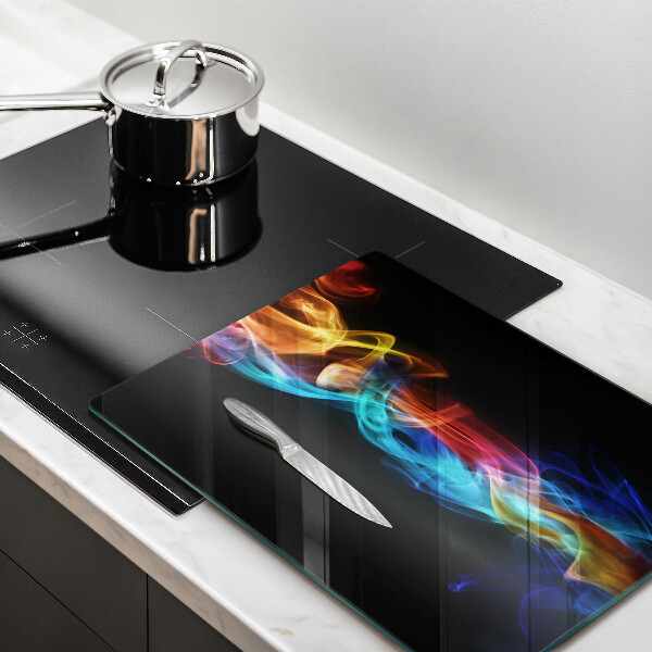Induction hob protector Colorful smoke