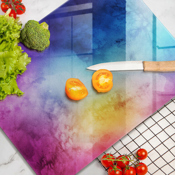 Kitchen countertop cover Rainbow watercolor spots