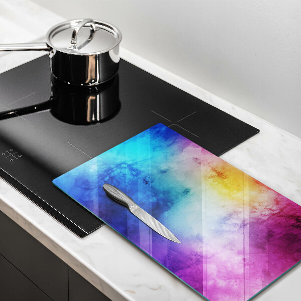 Kitchen countertop cover Rainbow watercolor spots
