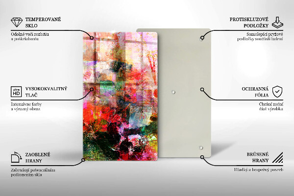 Induction hob protector Paint abstraction