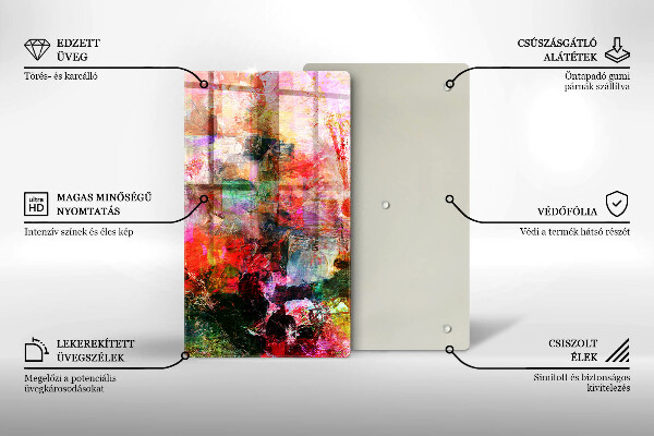 Induction hob protector Paint abstraction